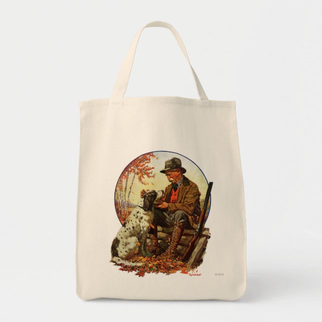 Bolsa Tote Caçador e Spaniel (Frente)