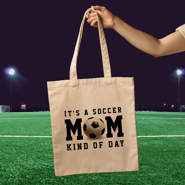 Bolsa Tote Caçadora Mãe Meio Preta Do Dia (Soccer Mom Kind of Day Black Tote Bag
)