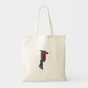 Bolsa Tote Cacatua-de-crista-preta elegante