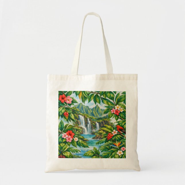 Bolsa Tote Cachoeira Tropical de Kauai (Frente)