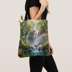 Bolsa Tote Cachoeiras Arco-íris Beija-flores Esconderijo Trop