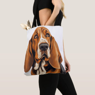 BOLSA TOTE CACHORA DE REFRIGERAÇÃO ADORÁVEL DE BASSETOS TRI-C