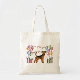 Bolsa Tote Cachorro Airedale Terrier Com Cores Pastel Anivers