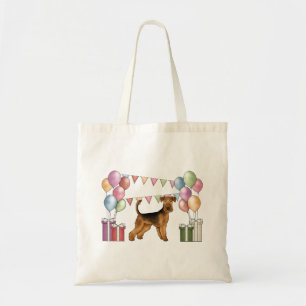 Bolsa Tote Cachorro Airedale Terrier Com Cores Pastel Anivers