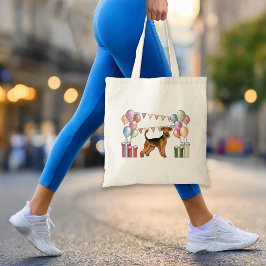 Bolsa Tote Cachorro Airedale Terrier Com Cores Pastel Anivers