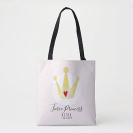 Bolsa Tote Cachorro Aquarela Menina Princesa e Mamãe