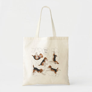 Bolsa Tote Cachorro beagle fazendo yoga Tote bag