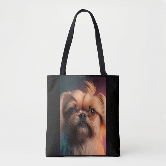Bolsa Tote Cachorro bonito de dois lados (Frente)
