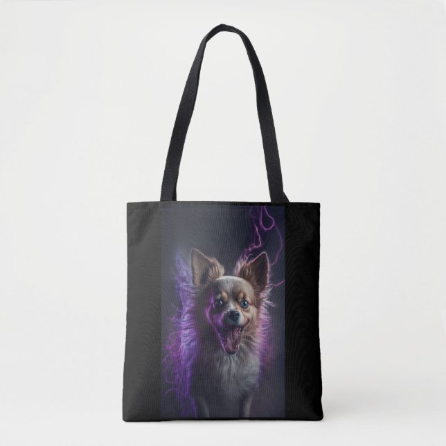 Bolsa Tote Cachorro bonito de dois lados (Frente)
