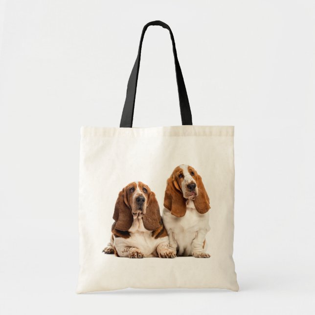 Bolsa Tote Cachorro Bonito Pupado Passa Presente Hound (Frente)