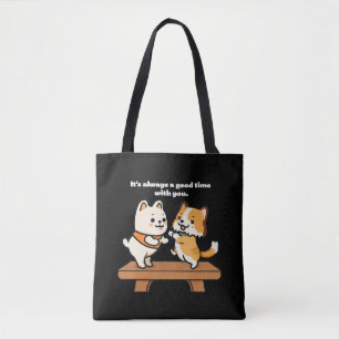 Bolsa Tote Cachorro Bonito sempre se diverte com você