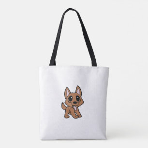 Bolsa Tote cachorro bovino australiano vermelho desenho anima