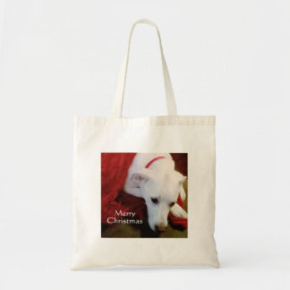 Bolsa Tote Cachorro Branco Bonito Cachorro Branco Vermelho