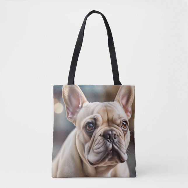 Bolsa Tote Cachorro Bulldog Francês Fofo (Frente)