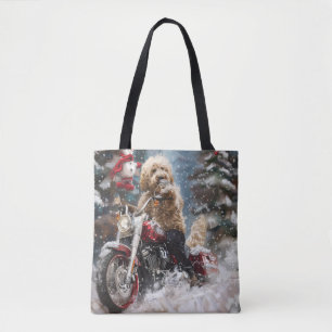 Bolsa Tote Cachorro Cachorro Cachorro Andando Motocicleta Nat
