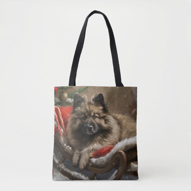 Bolsa Tote Cachorro Cachorro Festivo (Frente)