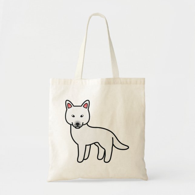 Bolsa Tote Cachorro Cartoon Siberiano Husky Branco (Frente)