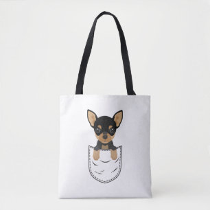 Bolsa Tote Cachorro Chihuahua em Pocket