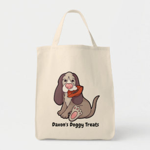 Bolsa Tote Cachorro chorão mastigando bófias de trato ou saco