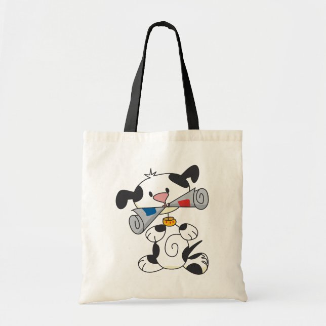 Bolsa Tote Cachorro com T-shirts de jornal e presentes (Frente)