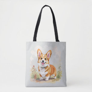 Bolsa Tote Cachorro Corgi Galês Pembroke Vermelho Fofo