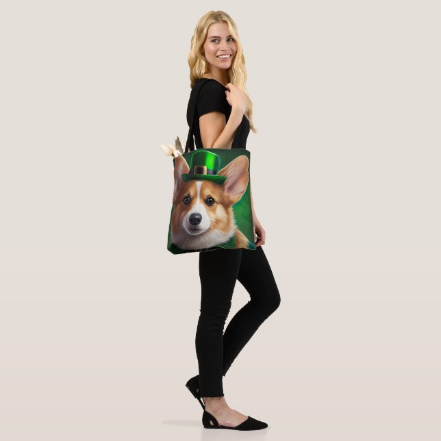 Bolsa Tote Cachorro Corgi na Rua. (No(a) Modelo)