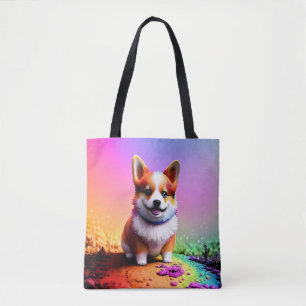 Bolsa Tote Cachorro Corgi Sentado Corgi