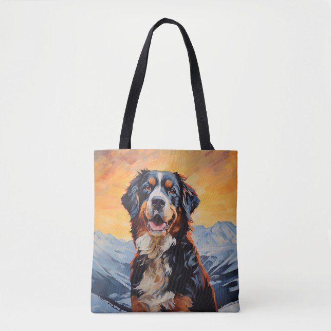 Bolsa Tote Cachorro da Montanha Bernese (Frente)