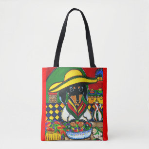 BOLSA TOTE CACHORRO DACHSHUND CHEFE MEXICANO 