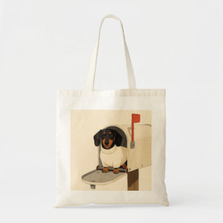 Bolsa Tote Cachorro Dachshund Vigia de Caixa de Co