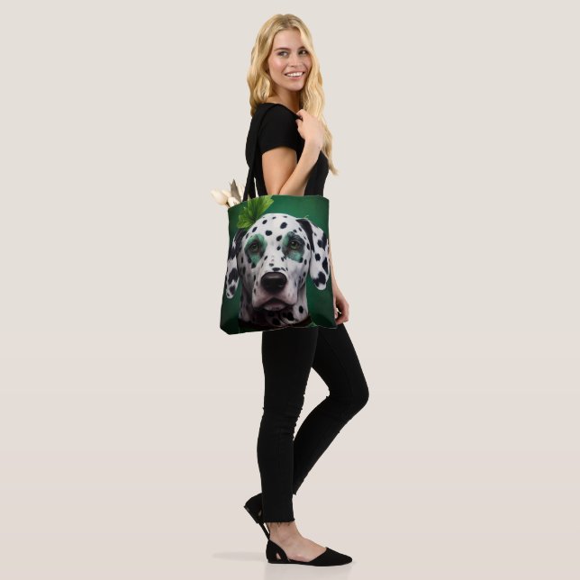 Bolsa Tote Cachorro Dalmático na Rua. (No(a) Modelo)