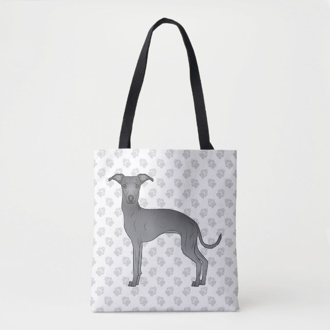 Bolsa Tote Cachorro de Cartografia Gritonada Azul Italiano Co (Frente)