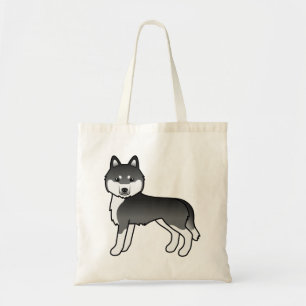 Bolsa Tote Cachorro De Cartoon Branco E Branco Irlandês