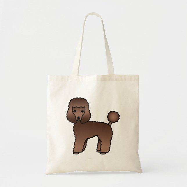 Bolsa Tote Cachorro de Cartoon Castanho (Frente)