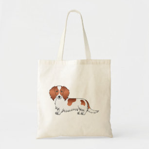 Bolsa Tote Cachorro de Cartoon de Cabelo Longo Vermelho Pieba