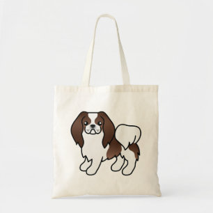 Bolsa Tote Cachorro De Cartoons Castanho E Branco Japonês
