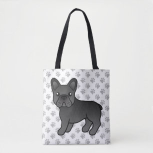 Bolsa Tote Cachorro de Cartoons Negro-Buldogue
