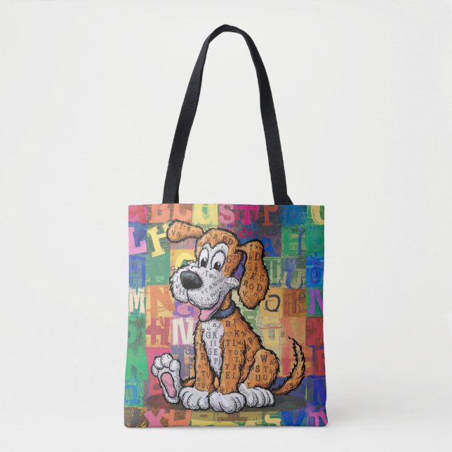 Bolsa Tote Cachorro de Desenho Animado (Frente)