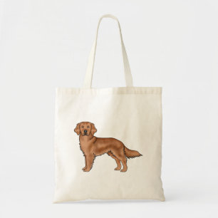 Bolsa Tote Cachorro de Desenho Animado Fofo Retriever Dourado