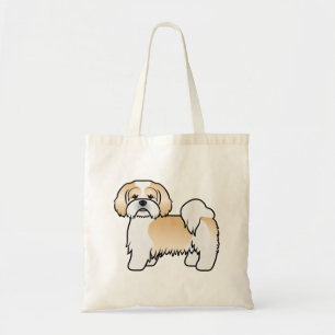 Bolsa Tote Cachorro De Desenho Animado Lhasa Apso Amarelo Dou