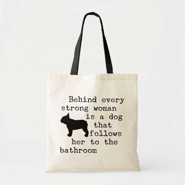 Bolsa Tote Cachorro de Humor - Cachorro Francês (Frente)