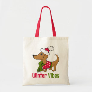 Bolsa Tote Cachorro de Inverno Dachshund