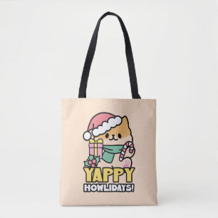 Bolsa Tote Cachorro de Natal Bonito - Erradias de Yappy