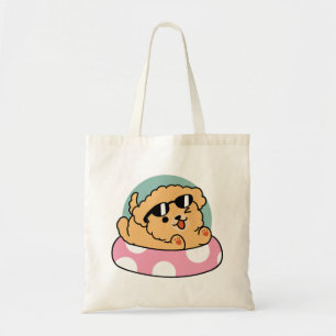 Bolsa Tote Cachorro de verão - Cachorro flutuante com óculos 