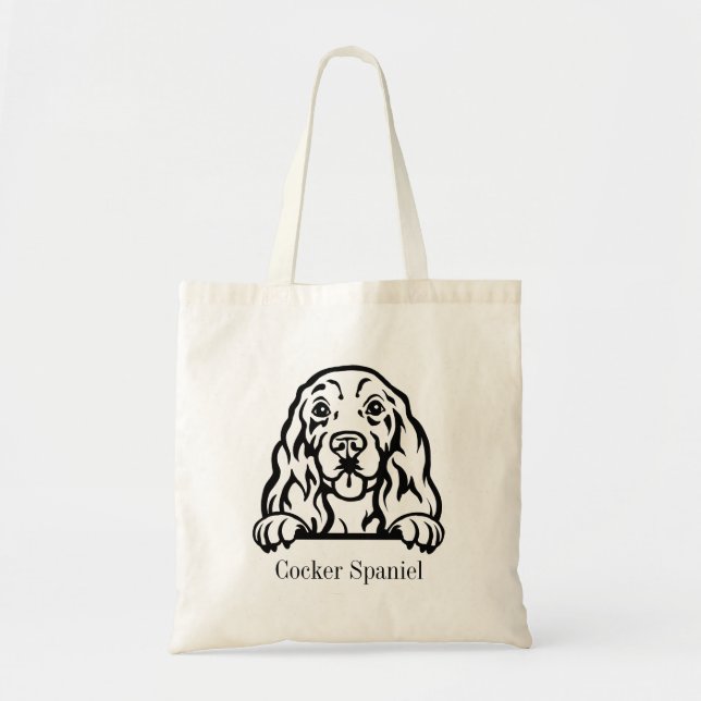 Bolsa Tote Cachorro do Cocker Spaniel (Frente)