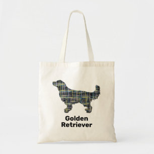 Bolsa Tote Cachorro do Retriever do ouro Silhouch Amarelo&Pre