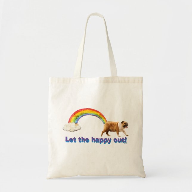 Bolsa Tote Cachorro e Grafite Arco-íris (Frente)