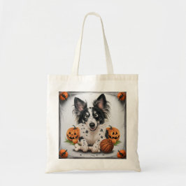 Bolsa Tote Cachorro Encantado: Halloween Whimsy com Cesta