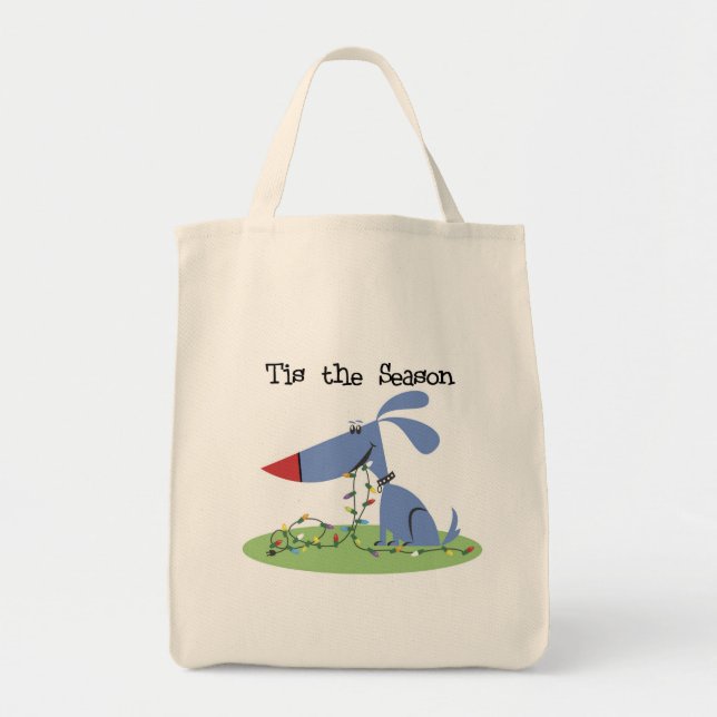Bolsa Tote Cachorro Este é o Camiseta de Férias da Época e Pr (Frente)