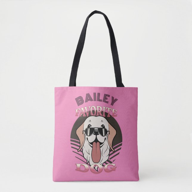 Bolsa Tote Cachorro favorito, gracinha/pai Personalizar (Frente)